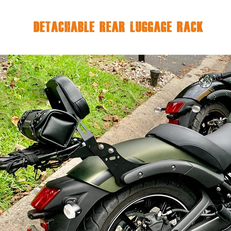 COBIKE Detachable Passenger Backrest Sissy Bar for Vulcan S650 VN650 EN650 2015-2024 (with Luggage Rack) - Image 2